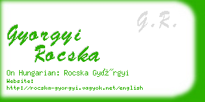 gyorgyi rocska business card